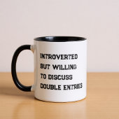 Introverted Accountant Funny Quote Coffee Mug
