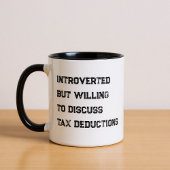 Introverted Accountant Funny Quote Coffee Mug