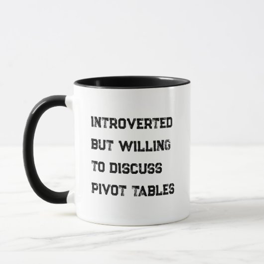 Introverted Accountant Funny Quote Coffee Mug (Gauche)