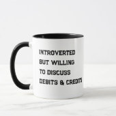 Introverted Accountant Funny Quote Coffee Mug (Gauche)