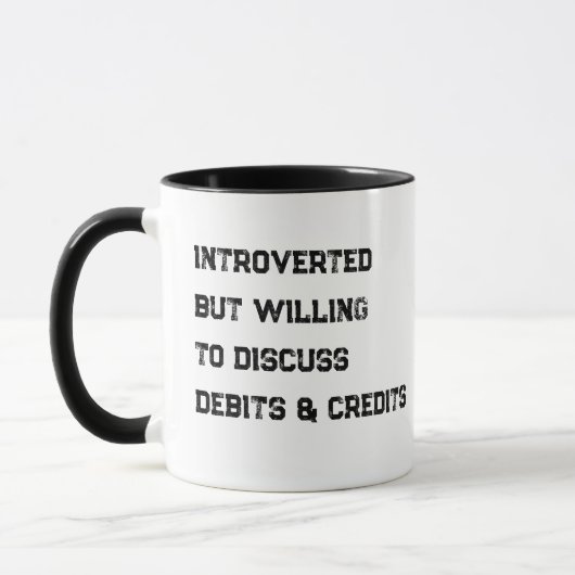 Introverted Accountant Funny Quote Coffee Mug (Gauche)