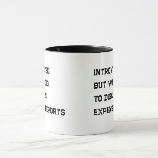 Introverted Accountant Funny Quote Coffee Mug (Centre)