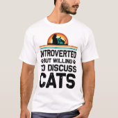 Introverted Cat T-shirt (Voorkant)
