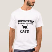 INTROVERTED CATS MAAR WILLEN BESPREKEN T-SHIRT (Voorkant)