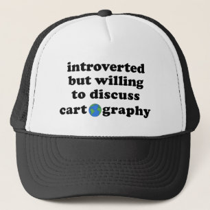 Introverted, maar bereid om cartografie te besprek trucker pet