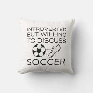 Introverted, maar bereid om de Voetbal te bespreke Kussen