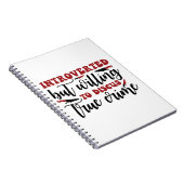 Introverted, maar bereid om de ware misdaad te bes notitieboek (Rechterzijde)