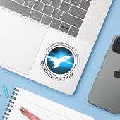 Introverted, maar bereid om de wetenschapsketen te sticker (Laptop met iPhone)