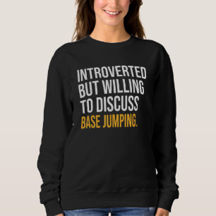 Introverted, maar bereid om het basisspringen te b trui