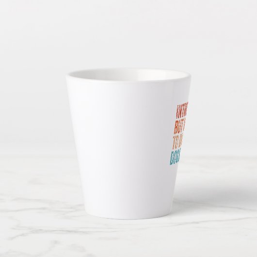 Introverted, maar bereid om het Hondenliefhebber v Latte Mok (Voorkant)