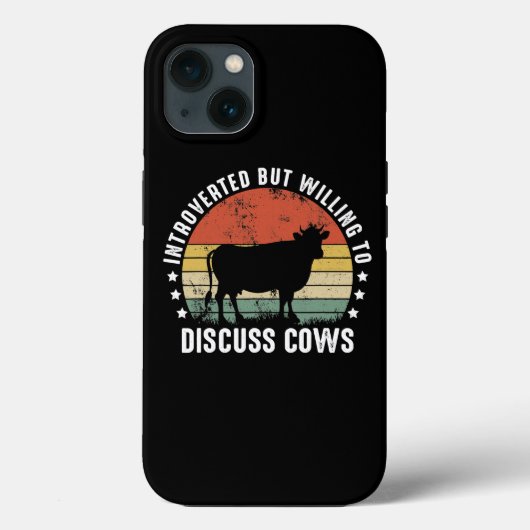 Introverted, maar bereid om Koeien te bespreken Be Case-Mate iPhone Case (Achterkant)