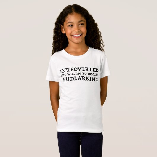 Introverted, maar bereid om te discussiëren over h t-shirt (Voorkant volledig)