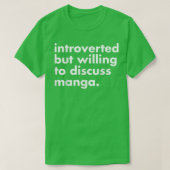 Introverted, maar bereid om te discussiëren over M T-shirt (Design voorkant)