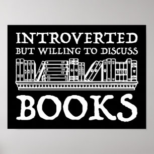 Introverted maar de bereidheid om Boeken te bespre Poster