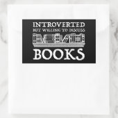 Introverted maar de bereidheid om Boeken te bespre Rechthoekige Sticker (Tas)
