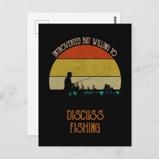 Introverted maar de bereidheid om te bespreken Vis Briefkaart (Voorkant / Achterkant)