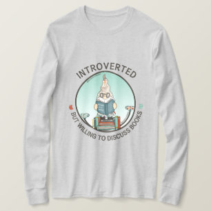 Introverted maar het koelen om Boeken T-shirt te b