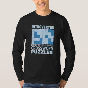 Introverted maar klaar om de Puzzles van Crossword T-shirt