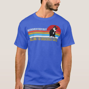Introverted, maar wel bereid om katten te bespreke t-shirt