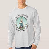 Introverted Mais Prêt À Discuter De Livres T-Shirt (Devant)