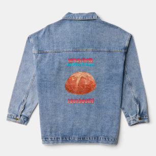 Introverted Sourdegh Bread Funny Sayings Graphic Denim Jacket