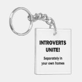 Introverteerden verenigt! sleutelhanger (Voorkant Links)