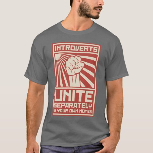 Introverten verenigt u afzonderlijk in uw eigen hu t-shirt (Voorkant)
