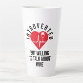 Introverti Mais Prêt À Parler De Mug De Vin (Devant)