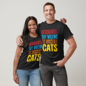 Introverts Funny Cats Discussie T-shirt voor Intro (Unisex)