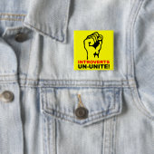 Introverts Un-Unite Funny Button Badge (In situ)