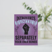 Introverts Unite Briefkaart (Staand voorkant)