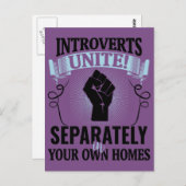 Introverts Unite Briefkaart (Voorkant / Achterkant)