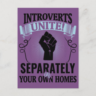 Introverts Unite Briefkaart