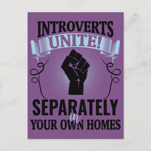Introverts Unite Briefkaart (Voorkant)