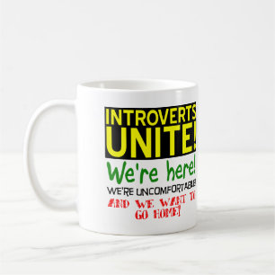 Introverts Unite Funny Mug of Travel Mug Koffiemok