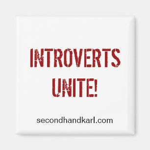INTROVERTS UNITE! Square magnet Magneet