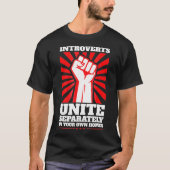 Introverts Unite T  Antisocial  Introvert  T-shirt (Voorkant)