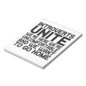 Introverts Unite We re here We're uncomfortabel Notitieblok (Gedraaid)