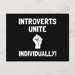 Introverts verenigen briefkaart