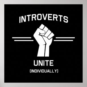 Introverts verenigen (individueel) poster