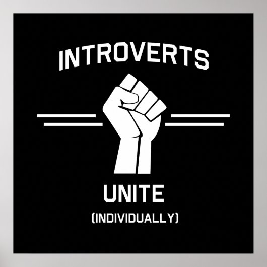 Introverts verenigen (individueel) poster (Voorkant)