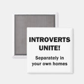 Introverts verenigen. magneet (Voorkant / Achterkant)