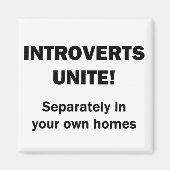 Introverts verenigen. magneet (Voorkant)