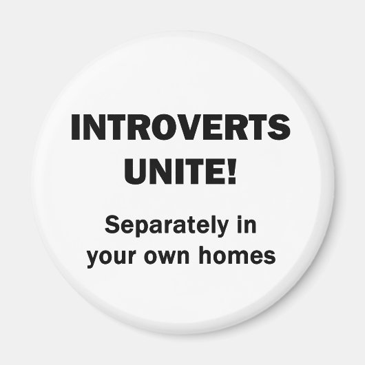 Introverts verenigen. magneet (Voorkant)