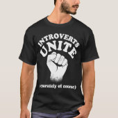 Introverts verenigen natuurlijk apart Funny Introv T-shirt (Voorkant)