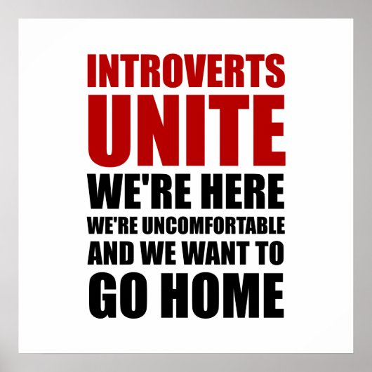 Introverts verenigen poster (Voorkant)