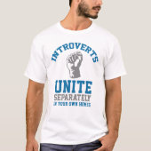 Introverts verenigen t-shirt (Voorkant)