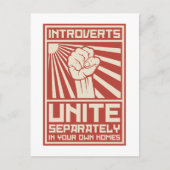Introverts verenigen zich apart in uw eigen woning briefkaart (Voorkant)
