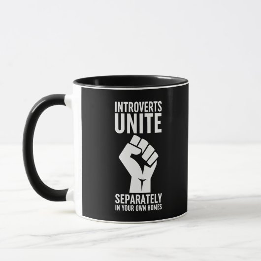 Introverts verenigen zich apart in uw eigen woning mok (Links)