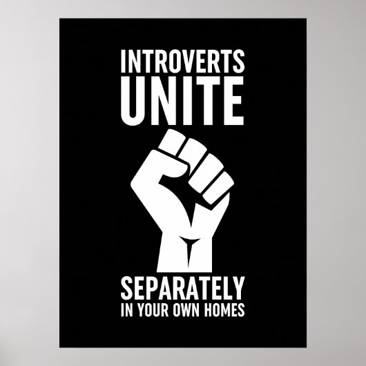 Introverts verenigen zich apart in uw eigen woning poster (Voorkant)
